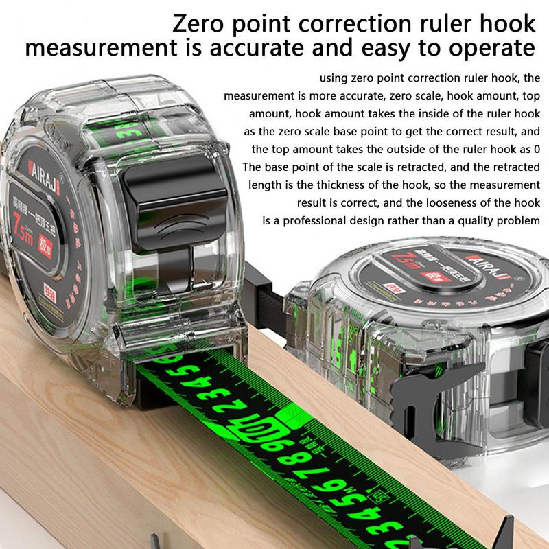 5/7/10M Metric Tape Measure Precision And Durable Retractable Metric Ruler Double Sided Woodworking Steel Measuring Tape