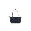 New Lee PU, Textile Mixture Tote Handbag, Shoulder Bag Women's Dark Blue & Brown/Light Blue & White LE250248M