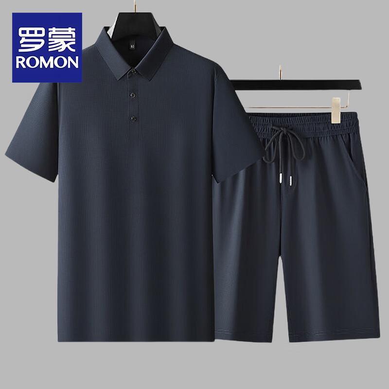 Romon Men s Summer T-Shirt & Shorts Set 3XL/56