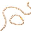 Wind Stainless Steel Inlaid Square Zircon Necklace Bracelet Light Luxury High-end Collarbone Chain Jewelry