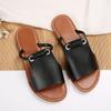 Women's Shoes Square Head Cross Flat Summer Sandals Simple Flip-flops Women Wear Slippers Beach Slippers