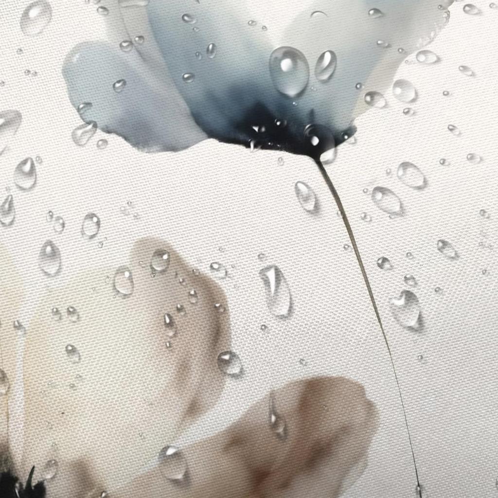 1PC Watercolor Flowers Printed Shower Curtain, Waterproof and Washable, With 12Hooks, Suitable for Bathroom Shower, Bathtub