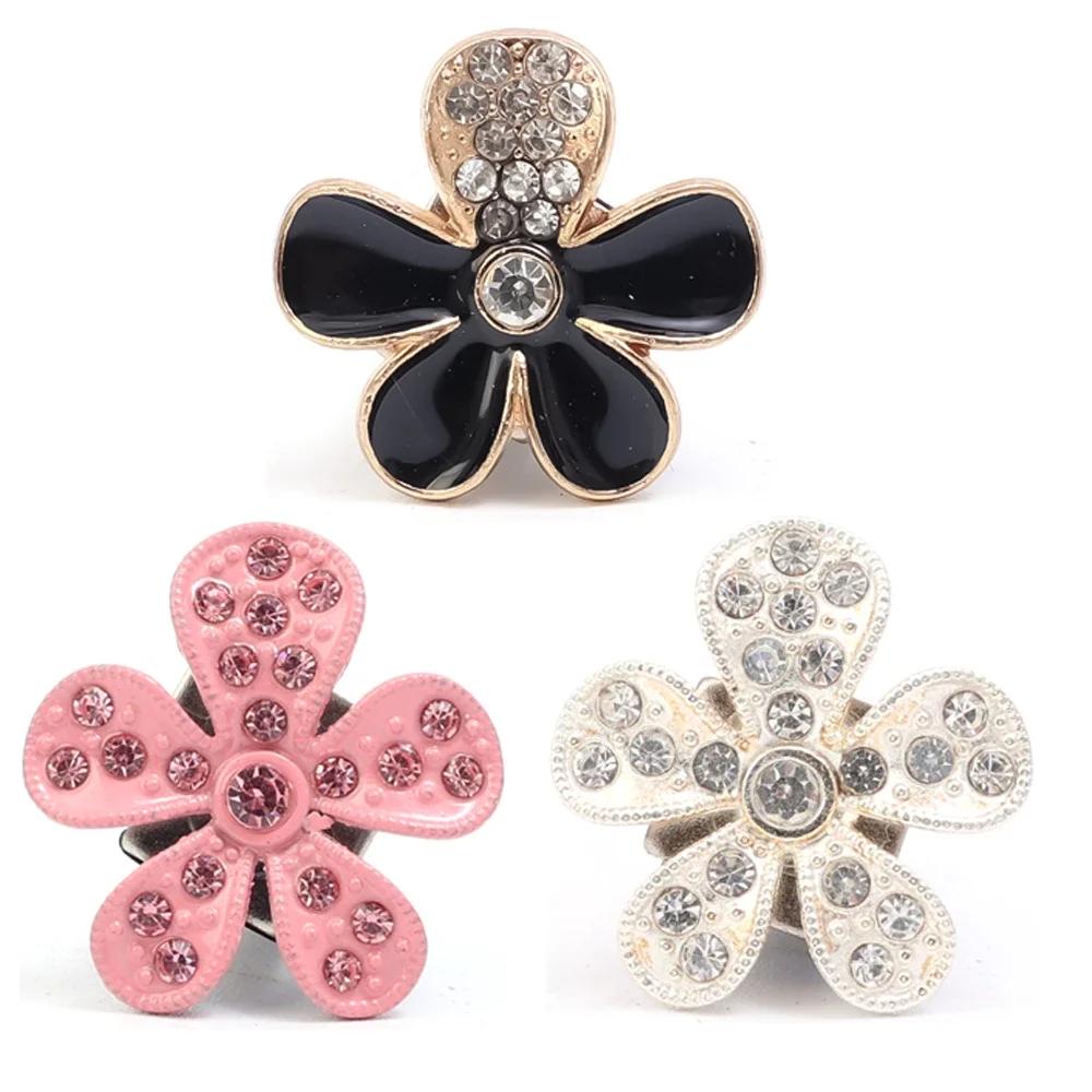 Car Air Outlet Decorative Clip Automatic Five Petal Imitation Diamond Flower Clip Car Interior Vent DIY Decoration Accessories
