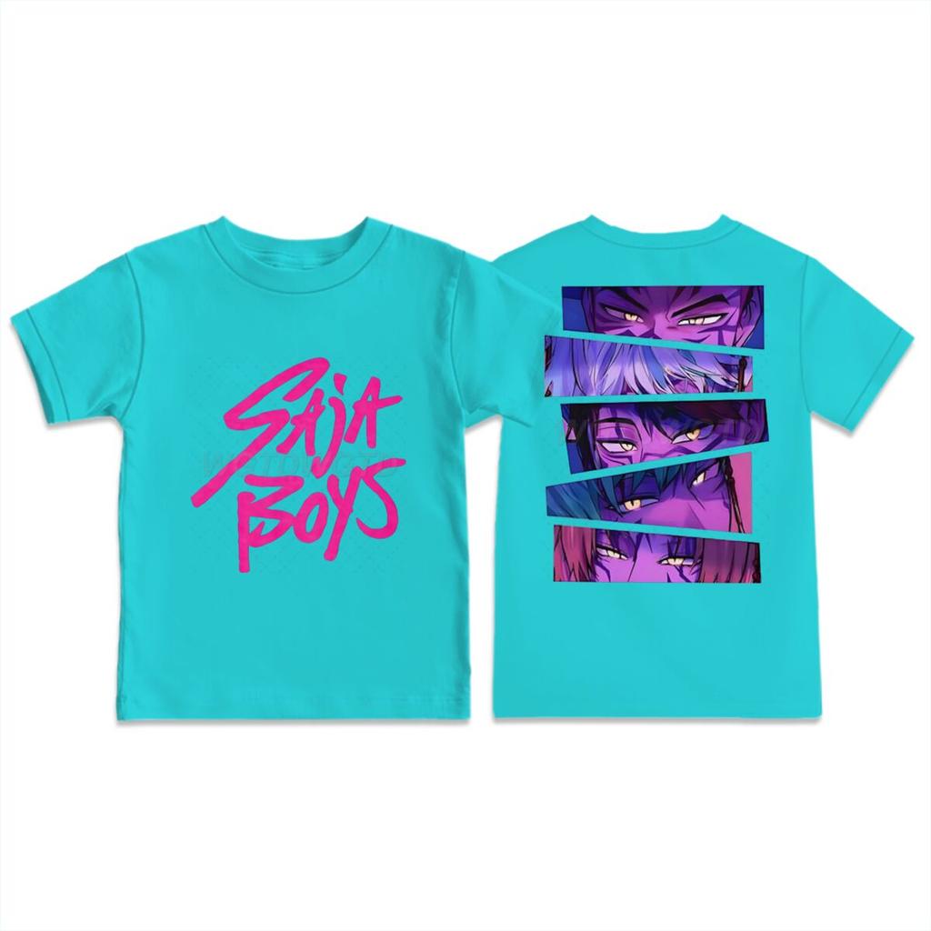 Cute Cartoon Printed T-shirt Children's Casual Short Sleeved Round Neck T-shirt Men's Women's T-shirt