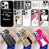 Gepersonaliseerde Bruiloft Bruid Bruidegom Naam Telefoonhoesje Achterkant voor iPhone 17 Air 16 15 14 13 11 12 Pro Max Plus