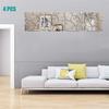 Acrylic Mirror Wall Sticker, 4 Pcs DIY Removable Waterproof Floral Mirror Wall Decals Decorative Mur