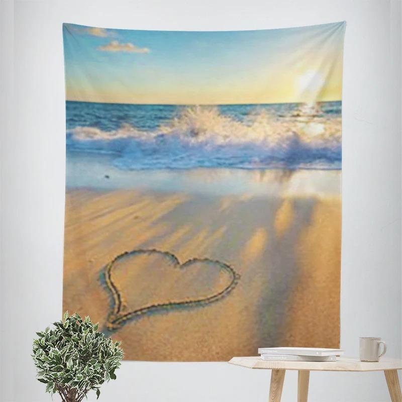 Seaside Turtle Decorative Tapestry Home Wall Decoration Office Living Room Tapestry