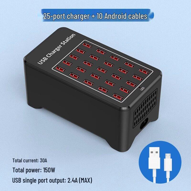 Multi-port USB Fast Charger: Smart Desktop Charging Station for Multiple Devices