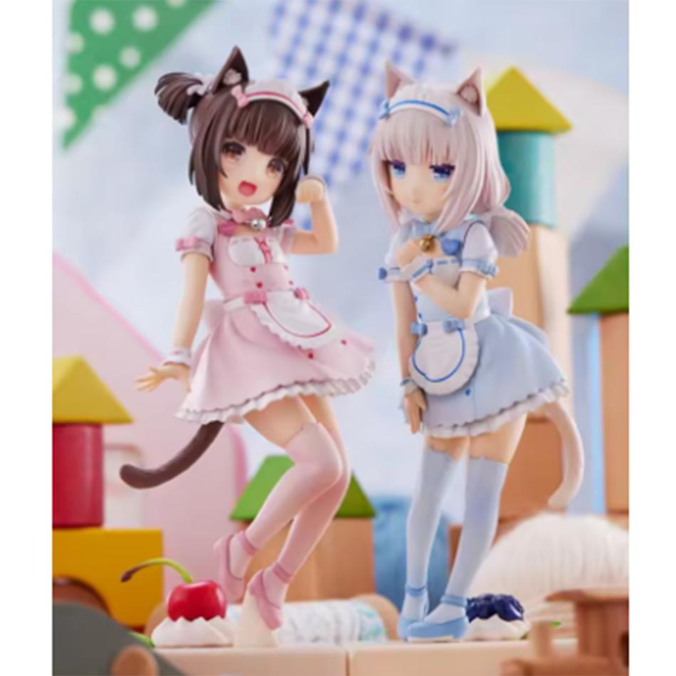 18cm nekopara anime figure kawaii girl chocolate cute action figure maid vanilla figurine pvc collection model doll toys gift
