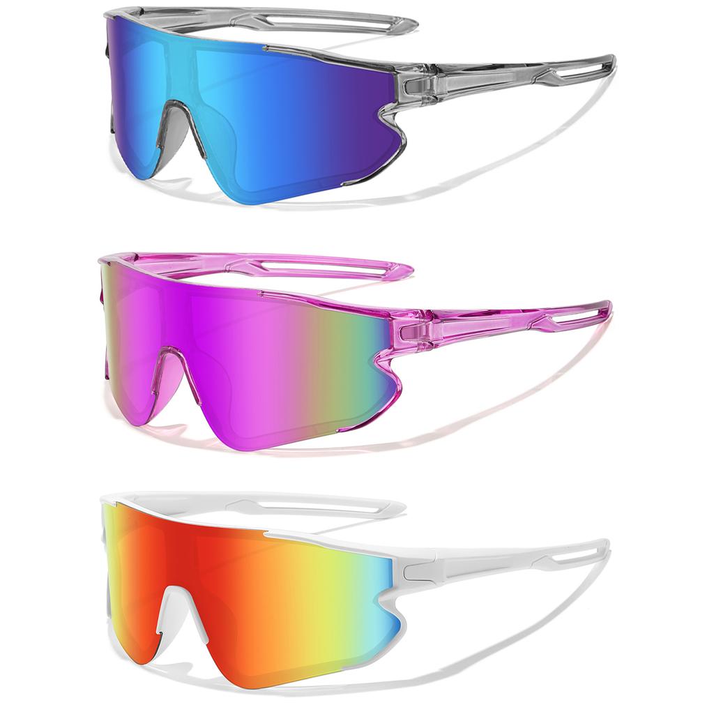 3 Pairs Brand Fishing Sunglasses Men Women Outdoor Sports MTB Bike Cycling Running Hiking Big Lens Goggles with UV Protection