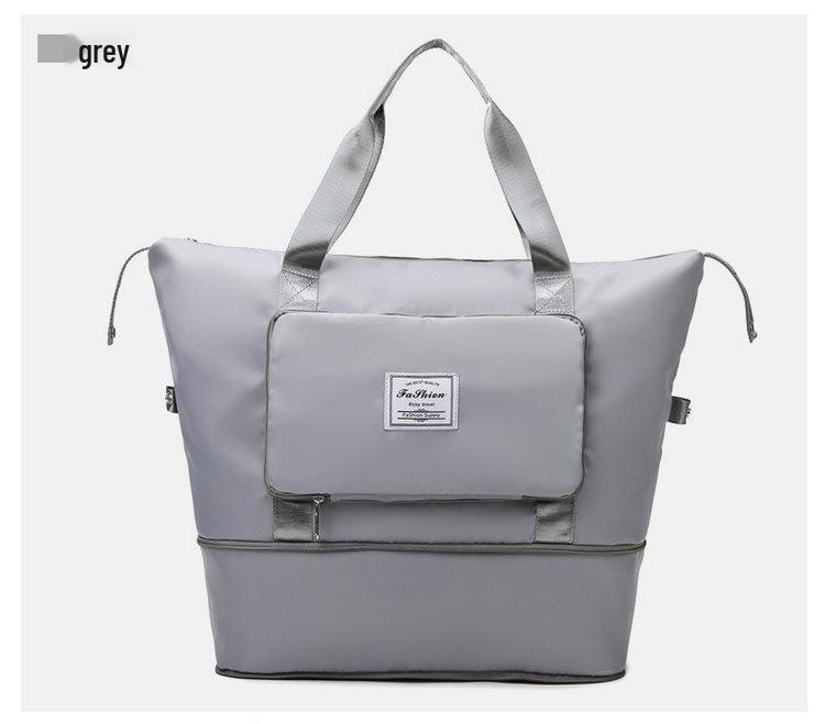 Compact Sports Fitness Bag with Wet/Dry Separation - Foldable Travel Handbag and Carry-on Luggage