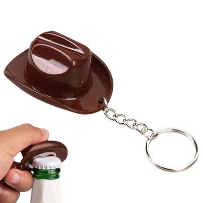 Cowboy Hat Style Bottle Opener Retro Western Ornament Cowboy Hat Shape Beer Opener Keychain For Tote Bag Backpack Car Keys