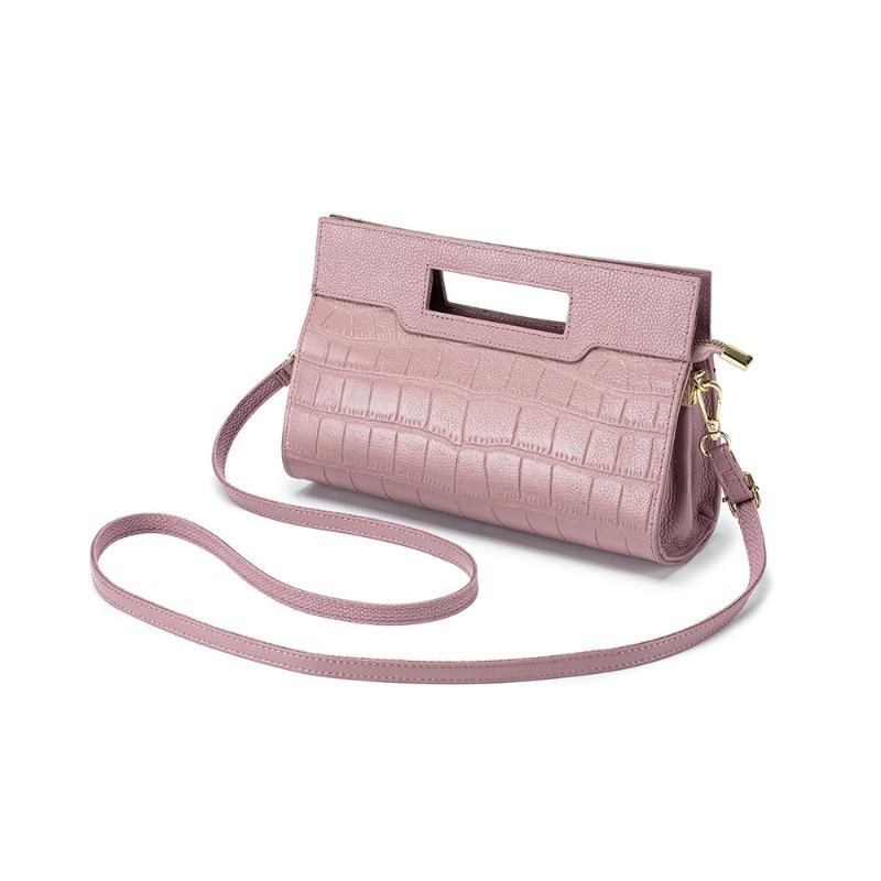New fashionable large-capacity handbag women's leather classic shoulder messenger bag light luxury simple temperament women's bag