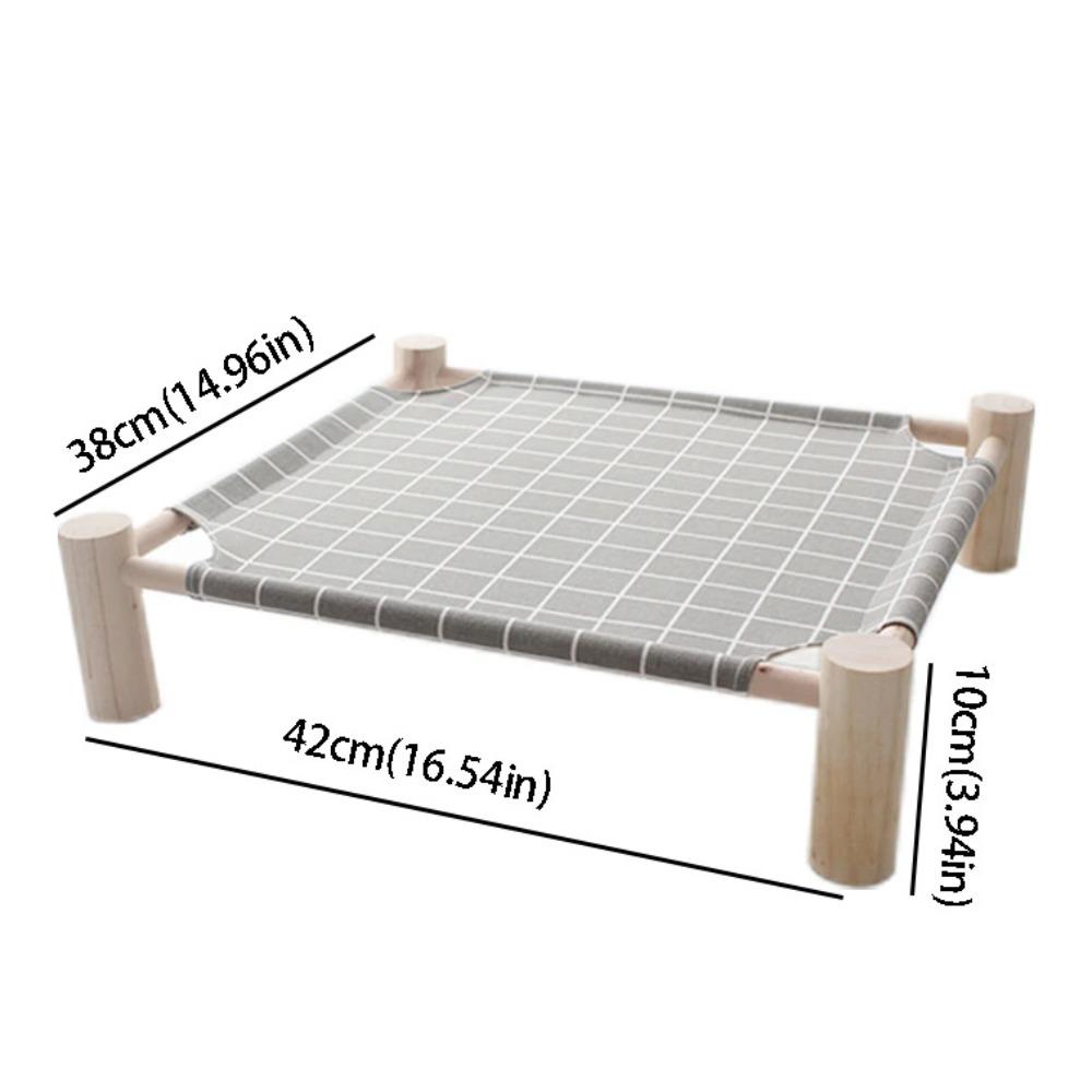 Portable Swing Bed Wooden Frame Cooling Bed Pet House Elevated Bed  Indoor Use