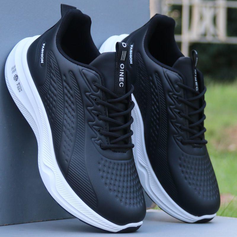 

Мужские водонепроницаемые кожаные рабочие и беговые кроссовки: Нескользящие, Увеличивающие рост, Легкие, Универсальные для весны/лета. Size 40