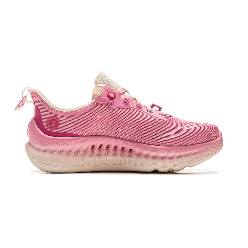 Li Ning SOFT COOL 2 Cushioning Abrasion Resistant Breathable Lightweight Low Top Casual Shoes Women's Fairy Cloud Pink AGLV010-8