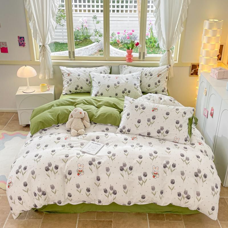 3pcs Yellow Stripe Duvet Cover Modern Geometry Bedding Set Fashion Home Comforter Cover Polyester Quilt Cover with 2 Pillowcases