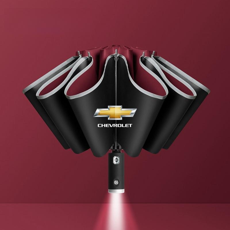 

Car Led Light Automatic Folding Windproof Sunshade Umbrella For Chevrolet Aveo Bolt Cavalier Cruze Onix Orlando Silverado Spark