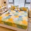 Class A New Thick Printed Milk Velvet Bed Sheet Student Dormitory Room Brushed Skin-friendly Mattress Bed Cover