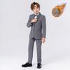 Boys' Solid Color Tuxedo Suit - Spring/Autumn British Style Blazer and Piano Performance Set