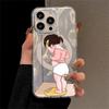 For Apple Magnetic Phone Case Feather Yarn Magnetic Phone Case IMD Magnetic Phone Case Strong Magnetic High End Cute High Beauty