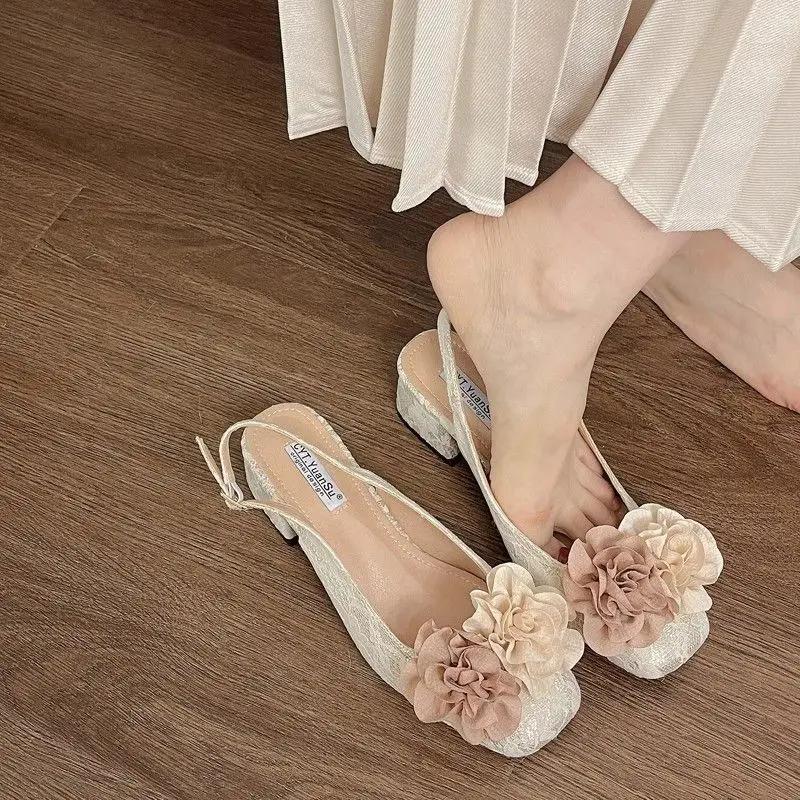 Fashion With Medium Heels Ladies Pumps Japanese Style Lolita Square Toe Chunky Mary Jane Women's Shoes Gothic Block Heel Y2k Footwear 39