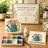 Handicraft Supplies for Home Sea Glass Mosaic Art Kit, Flower Insect DIY Unique Birthday Presents Her Craft Kit with Colorful Pieces Adults Beginners,