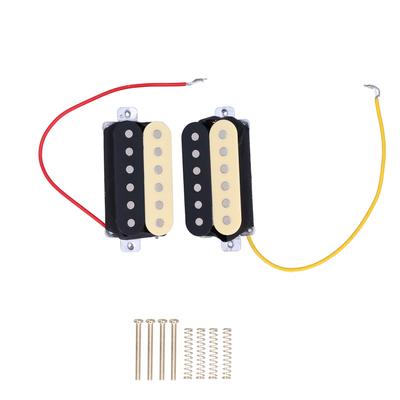 Pastilla de Guitarra Imán Cerámico Doble Bobina Control de Volumen Piezas de Instrumento Musical Repuesto Negro