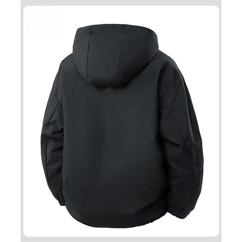 Męska kurtka wiatrówka z kapturem, jednolita kolorystycznie, wodoodporna, cienka kurtka, męski kombinezon górski na jesień i zimę