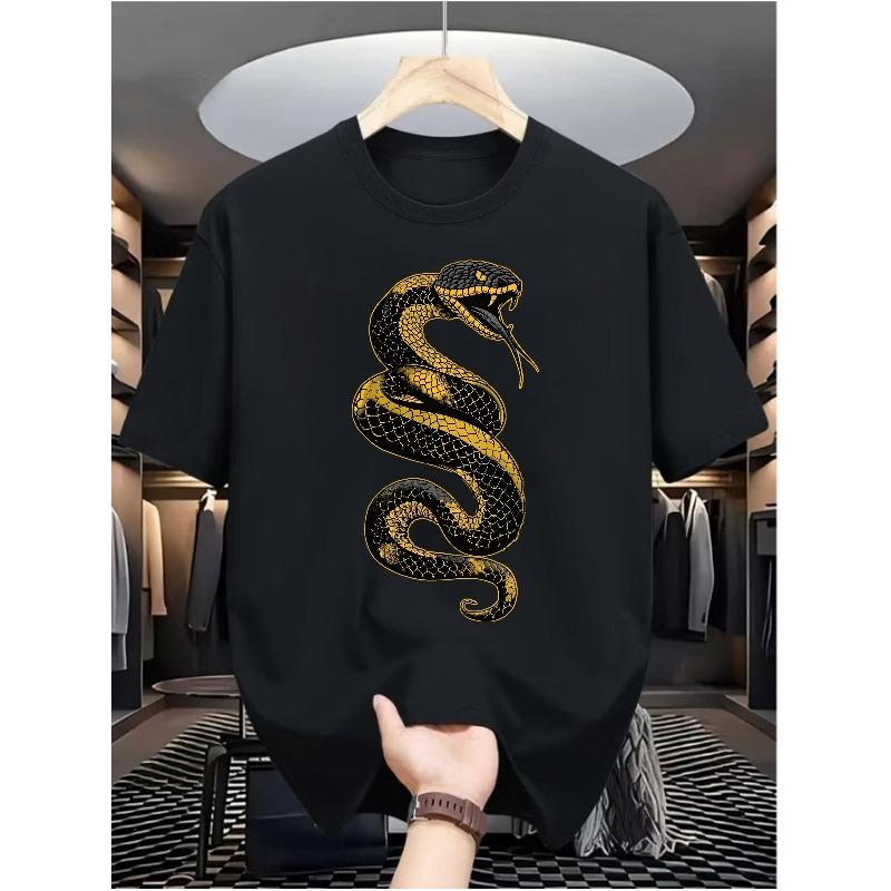 

Men S Casual Digital Print T-Shirt with a Round Neck And Short Sleeves, Featuring a Street Hip-Hop Style, for Summer Fashion Trends 4XL чорний