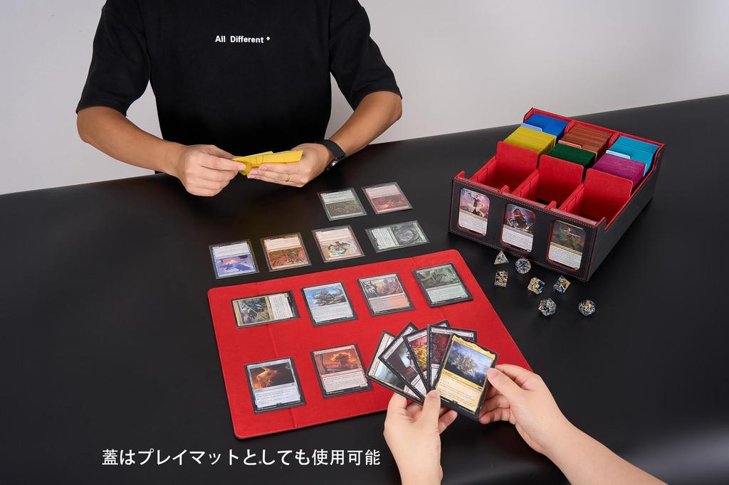 Deck Trading Card Card Storage Holds Trading with and Card Compatible with and Other Card Games with Red 3 Case, Case, Box, 2300+ Cards, Window,