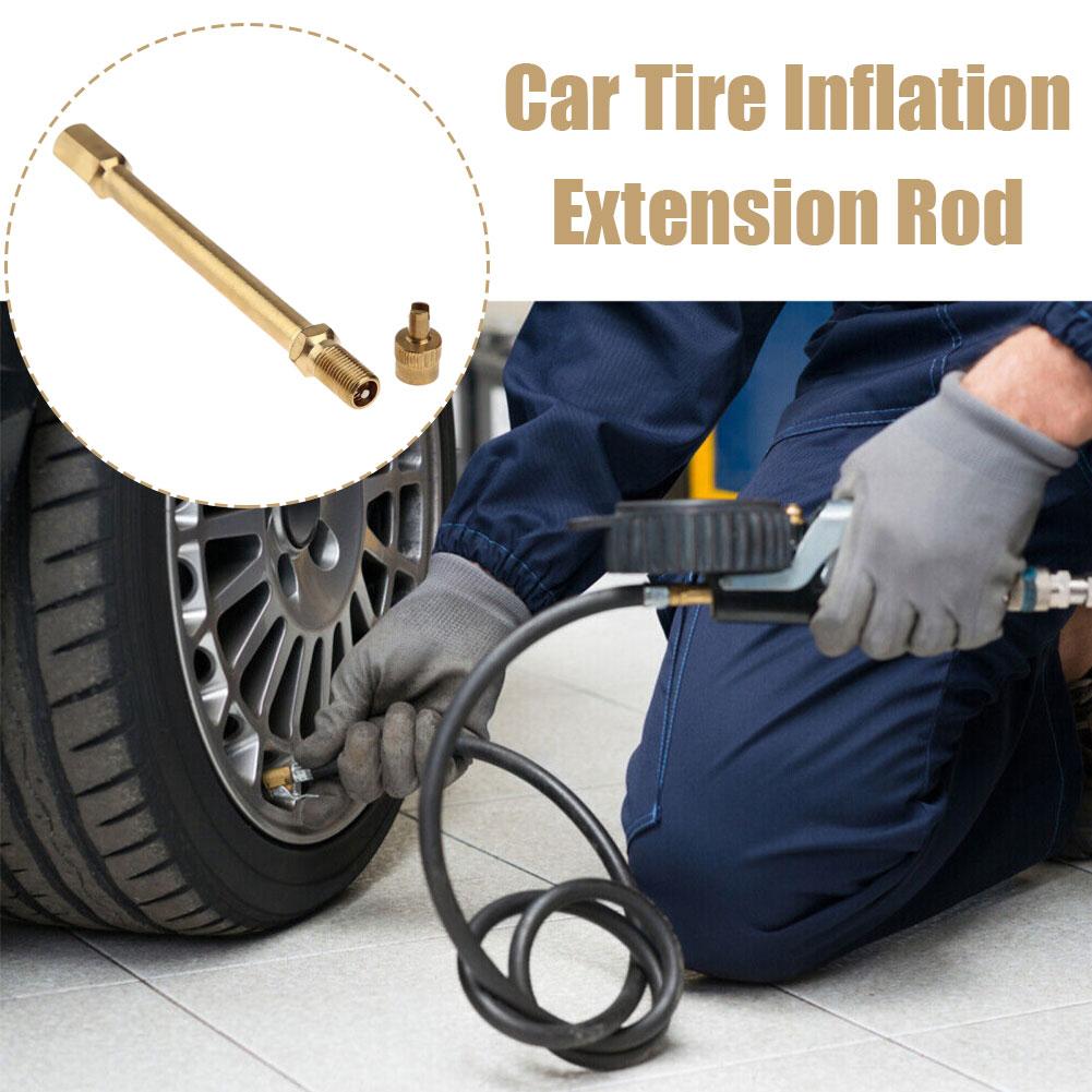 Extensor de Vástago de Válvula Schrader Latón Adaptador de Extensión de Vástago de Válvula de Neumático Herramienta para Camiones Coches Scooter Bicicletas de Montaña Motocicleta M4L1