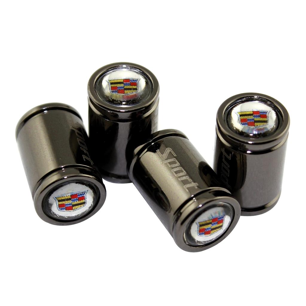 Alloy Tire Valve Cover Wheel Stem Caps for Cadillac Logo Escalade Tiburon Deville Seville XT5 XTS CTS BLS SLS DTS Accessories