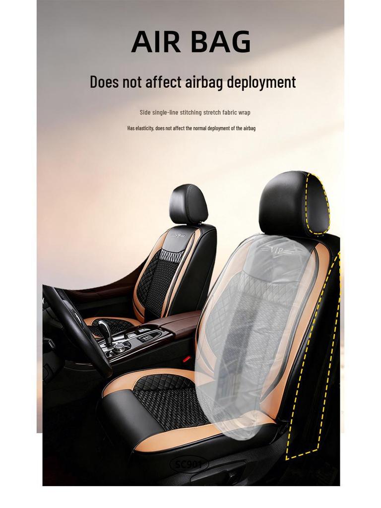 Breathable Ice Seat Cushion for Volkswagen Jetta, Sagitar, Bora, Golf, Magotan - Full Summer Coverage