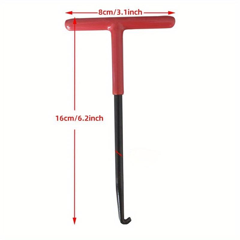 1pc Exhaust Spring Puller Tool Snowmobile ATV Motorcycle Muffler Exhaust Stand Removal Tool T-Handle Type with Rubber Coating.