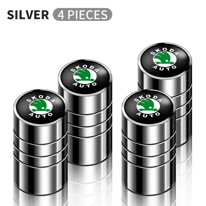 

Car Sticker 2025 Hot 4pcs Car Tire Valve Cap Round Air Dustproof Cover For Skoda Fabia Superb Yeti Octavia Rapid Kodiaq Mk3 A4 A