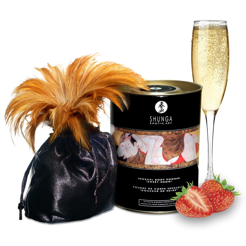 Poudre de corps sensuelle Vin pétillant à la fraise 228gr - Shunga - Soirée Romantique