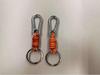"Retro Carabiner Alloy Leather Keychain with Handwoven Strap - Men's Business Gift"