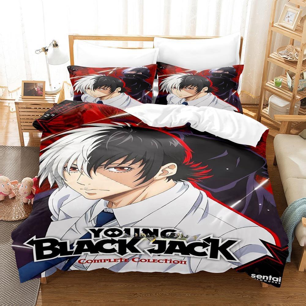 

Comforter New Anime Young Black Jack Bedding Set Single Twin Full Queen King Size Bed Set Adult Kid Bedroom S Home Textile Comforter (quilt)-EU Single(135*200cm)3pcs