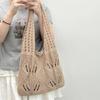 Hollow Out Knitted Woven Women's Bag Summer Vacation Casual Yarn Bag Large Capacity Underarm Versatile Artistic Bag Shoulder Bag