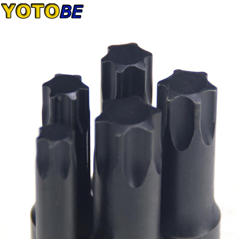 10Pcs 1/2 Inch Drive Impact Torx Star Bit Socket Sets T30-T100 Socket Bits Set T30 T40 T45 T50 T55 T60 T70 T80 T90 T100