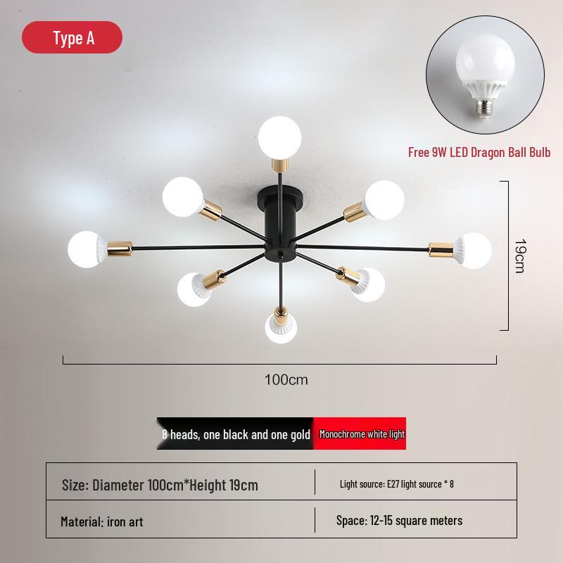 Nordic LED Ceiling Light: Modern Minimalist Design for Bedrooms & Living Rooms