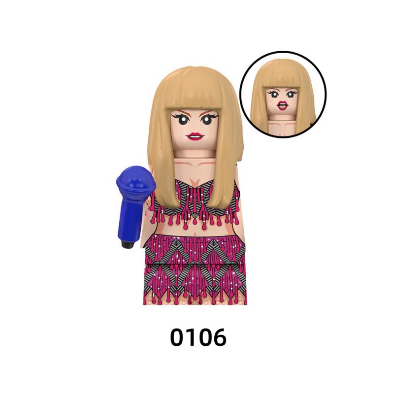 

TP1026 LG1015 Swifts Popular Female Singers Building Blocks Model Mini Action Figure Accessories Halloween Gifts for Kids
