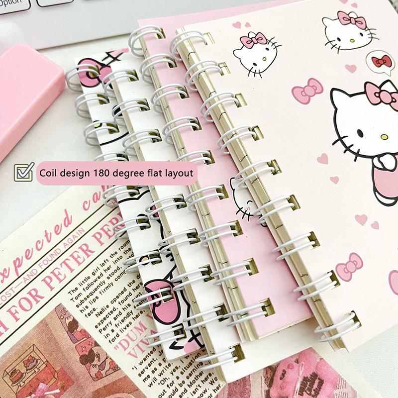 Cute Hello Kitty Mini Portable A7 Coil Notebook Notepad Diary Student Stationery School Supplies Back To School Kids Gift