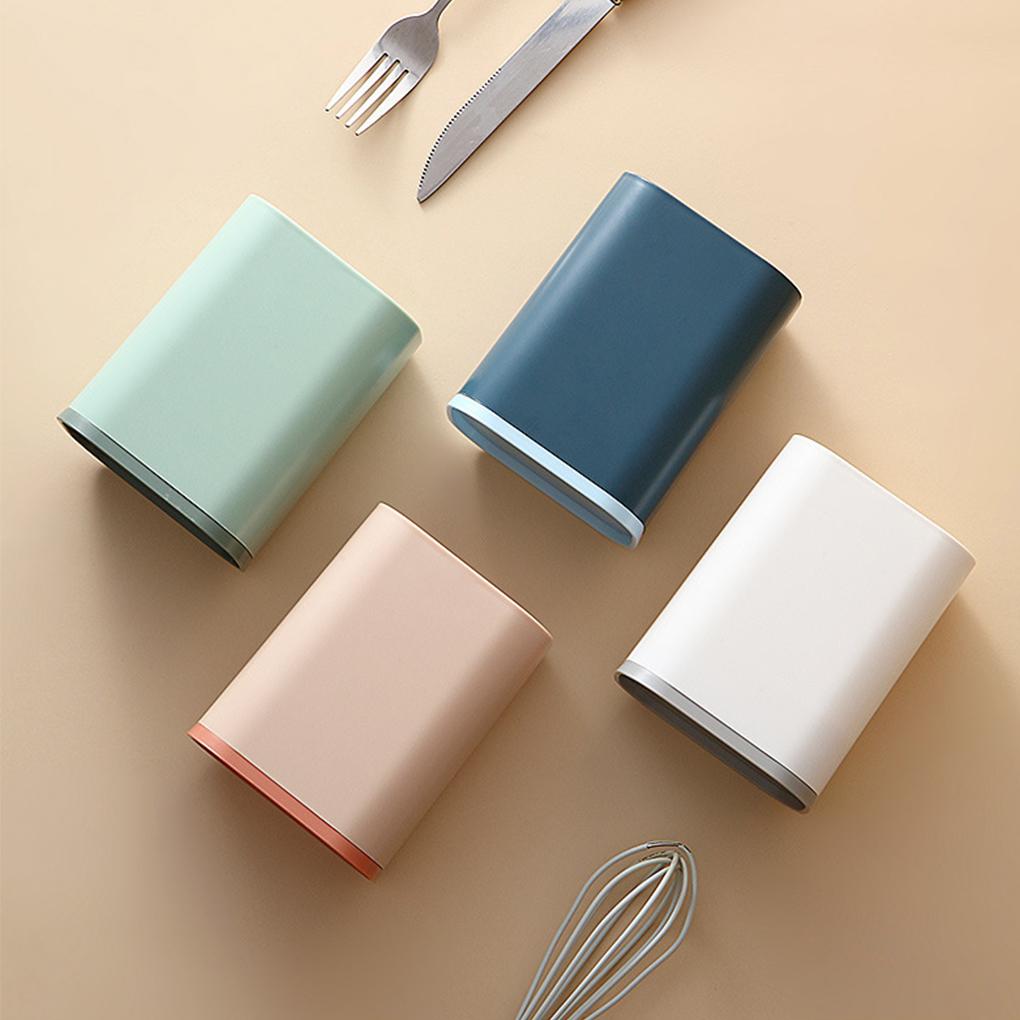 Chopsticks Storage Holder Box Double Grids Fork Spoons Countertop Tableware Organizer Draining Household Shelf