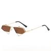 Modern Metal Punk Cat Eye Sunglasses With Pink Uv400 Lenses For Fashion Streetwear