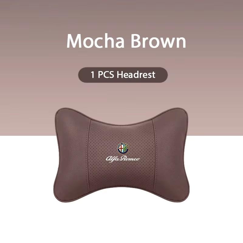 1Pcs Car Headrest Auto Breathable Seat Neck Pillow Accessories For Alfa Romeo Giulia Stelvio Giulietta 156 159 147 Mito Tonale