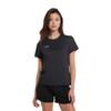 Li-Ning Comfortable Sports T-Shirt Quick-Drying Breathable Versatile Short Sleeve Women tops Black ATSU840-1