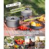 CCYCCL Camp Cooker Set Camping Gear JFSL Certified Mountaineering Pot Kohel Aluminum Outdoor Kettle Cooking Utensils Frying Pan Disaster Preparedness