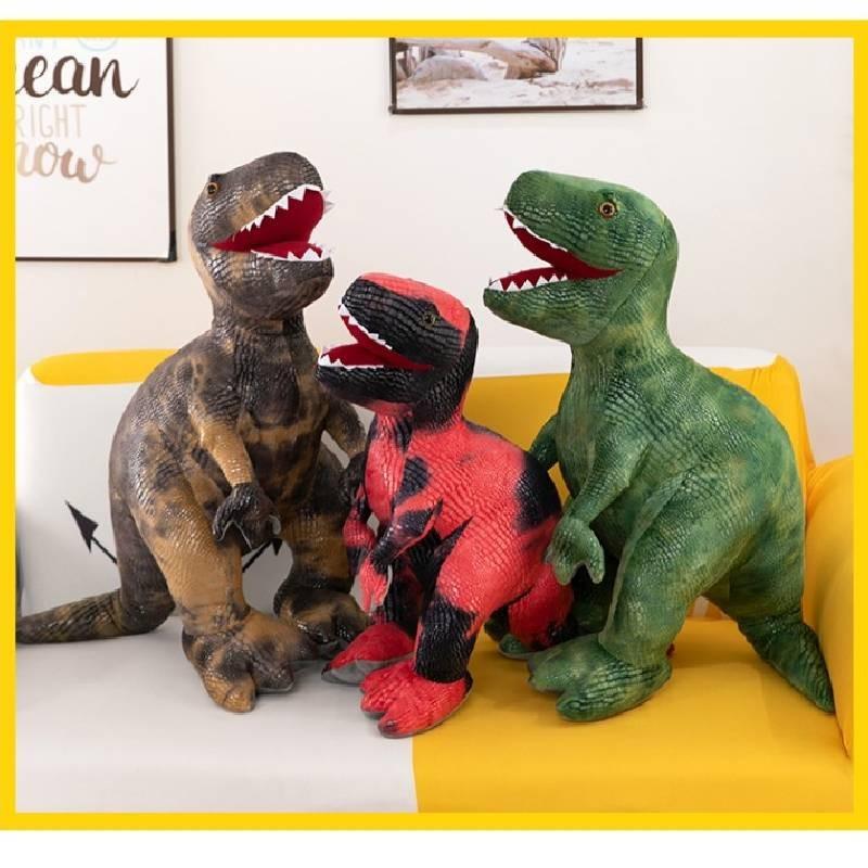 Adorable Dinosaur Plush Toy Soft Cuddly Tyrannosaurus Rex Pillow For Kids Boys Birthday Gift